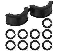 TOGEVAL 10Pcs Non-Slip Rubber Handlebar Clamp Adapter Insert Gaskets 22.2-31.8Mm Bike Stem Spacers with Vibration Dampener for Road and Mountain Bicycle Assembly