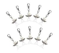 TOGEVAL 10pcs Ornament Blue Wedding present Angel Pendants Angel Wedding Keychain Purse Charms Funeral Favours for Guests Blue Charms Dried Flower Custom Keychain Angel Charm