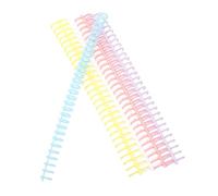 TOGEVAL 10pcs Plastic Loose-Leaf Binder Rings 30 Holes A4 Spiral Binding Notebook Page Ring Nickel Book for Students and Teachers