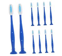 TOGEVAL 10pcs Portable Mini Detention Center Toothbrush with Soft Bristles Short Standup Handle Travel Toothbrush for Prisons Mental Health Facilities Oral Cleaning and Organized Storage