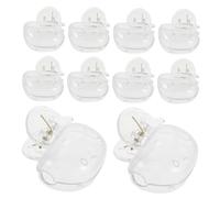TOGEVAL 10pcs Portable Toothbrush Storage Box Duck Shape Protector Caps Plastic Clip Covers for Travel Bathroom and Household Use