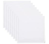 TOGEVAL 10pcs PVC Adhesive Label Holders Strong Adhesive High Adaptability White Card Sleeves for Parking Permit Notes on Boxes and Supermarket Shelves