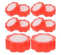 TOGEVAL 10pcs Red Flower Design Finger Moistener Sponge Pads for Cash Counting, Efficient Finger Wetting Accessory for Bank Tellers and Finance Professionals