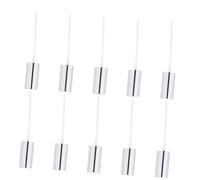 TOGEVAL 10pcs Replacement Spray Heads for Watering Bottles Alumite Silver Fine Mist Sprayers Electrolytic Aluminum Nozzles for Plant Care Home Cleaning and