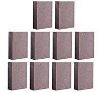 TOGEVAL 10pcs Rust Cleaning Emery Sponges for Pot Washing Brown Sponge with Powerful Cleaning and Not Easy to Deform Features and Rust Removal Tasks