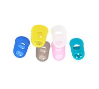 TOGEVAL 10pcs Silicone Guitar Fingertip Protectors for Beginners with Five Sizes and Several Holes Designed to Improve Practicing Efficiency and Maintain Feel, Suitable for Guitar and Random Color