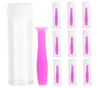 TOGEVAL 10pcs Silicone Lens Stick Remover and Applicator Tool Portable Bottle Travel Contact Wearing Rods for Soft and Rigid