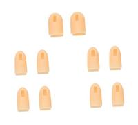 TOGEVAL 10pcs Silicone Manicure Finger Covers Flesh Color Nail Art Protectors for Safe Application and Diy Use Non-slip Design for Enhanced Comfort and Versatility
