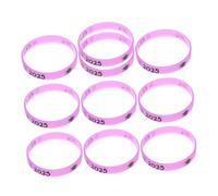 TOGEVAL 10pcs Silicone Wristbands Glow The Dark Graduation Party Supplies for Class of Fit for Men Women and Teens for Celebrations and Events
