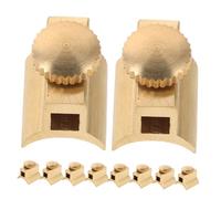 TOGEVAL 10pcs Small Brass Screws Trumpet Slide Finger Rings Tiny Flute Repair Fasteners Copper Replacement Kit for Musical Instrument Maintenance