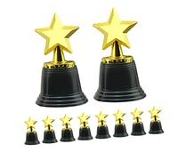 TOGEVAL 10pcs Star Trophy Bright Awards for Party Prizes Classroom Rewards Competition Decorations Safe Material