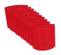 TOGEVAL 10pcs Thickened Red Captain Armbands for Soccer Football Team Sports Outdoor Duty Parade Organizer Sleeves DIY Blank Bands