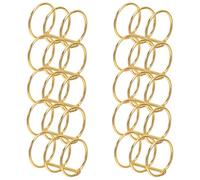 TOGEVAL 10pcs Three-Hole Hinge Ring Metal Loose-Leaf Binder Rings Binding for Flash Cards Recipe Book Paper Binding and DIY Projects