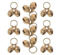 TOGEVAL 10pcs Tiger Head Copper Pet Bells for Dog Cat Collars Metal Animal Bell Charms for Training Safety and Outdoor Tracking Pendant Accessories for Puppies