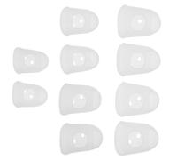 TOGEVAL 10pcs Transparent Silicone Thumb Sleeves Kalimba Finger Covers for Relief and Protection Comfortable Fingertip Protectors for Long Practice and Portable Kalimba Practice Supplies