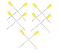 TOGEVAL 10pcs Triangle Iron Mallets Percussion Sticks Set with Plastic Handles for Children Educational Music Toy Classroom Use