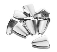 TOGEVAL 10pcs Triangle Snare Drum Lugs Metal Claw Hooks Zinc Alloy Rubber Drum Accessories Silver Versatile Design Enhanced Playing Experience for Snare and Set