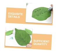 TOGEVAL 12 Packs Leaf Shaped Memo Pads Self-adhesive Green Post Notes for Students Teachers Office School and Home Use Creative Decorative Crafting Stationery