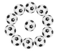 TOGEVAL 12 Pcs 31mm Mini Resin Tabletop Football Replacement Balls Black and White Plastic Foosball Accessories for Table Soccer Game Set