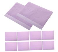 TOGEVAL 125 Sheets Disposable Nail Art Pad Manicure Mat Table Cushion for Dust Protection and Clean Workspace Purple Non-Woven Paper Towels for Salon and Home Use