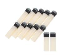 TOGEVAL 12Pcs 12Mm Screw-On Pool Cue Tips Replacement for Snooker and Billiard Cues, Grey Plastic Ferrules Compatible with Professional and Game Room Use