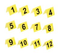 TOGEVAL 12pcs Acrylic Number Markers for Crime Scene and Halloween Party Supplies Stylish Detective Game Props for Mystery Events Efficient Number Identification for Themed Decorations