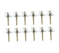 TOGEVAL 12pcs Bird Cage Accessories M5x50mm Perch Stand Fixing Screws with Flat Washers Hardware Kit for Bird Feeder and Hamster Springboard Replacement in Pet Cage