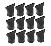 TOGEVAL 12Pcs Black Hair Dryer Nozzle Durable Diffuser Attachments for Enhanced Styling for Volume and Easy to Install Blow Drying Tool