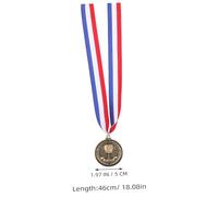 TOGEVAL 12pcs Competition Medals with Ribbon Gold Silver Bronze Alloy Sport Medals for School Sports Day Academic Contests Marathon Awards Student Achievement Prizes