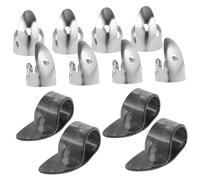 TOGEVAL 12pcs Electric Guitar Thumb and Finger Picks Set Black Celluloid Thumb Picks with 8 Silver for Acoustic and Electric Guitars Bulk for Fingerstyle and Strumming