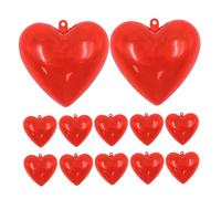 TOGEVAL 12pcs Fillable Heart Shape Ornaments Hearts for Valentine's Day Decorations Crafting Celebrations for Party Supplies Creative Displays