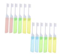 TOGEVAL 12Pcs Foldable Travel Toothbrushes for Orthodontic Teeth Cleaning Soft Bristles Portable Toothbrush with Ergonomic Handles Suitable for Camping and Business Trips Random Color