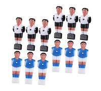 TOGEVAL 12Pcs Foosball Table Soccer Player Dolls Lightweight Tournament Style Football Athlete Models Easy Install Table Football Accessories for Standard Rods Black White and Blue Uniform