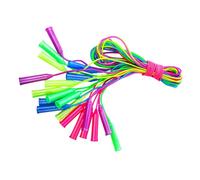 TOGEVAL 12pcs Jump Ropes Skipping Ropes with Simple Plastic Handles for School Exercise and Balance Training Non Slip Comfortable Grip for Kindergarten and Primary Students Random Color