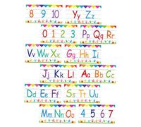 TOGEVAL 12pcs Letter Cards Alphabet Wall Decorations Letter Cognitive Cards for Abc Number Alphabet Numbers Wall Art for Abc