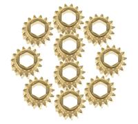 TOGEVAL 12pcs Metal Hexagonal Guitar Tuner Peg Gears 15-tooth for Acoustic Electric Guitar and Bass Precision String Tuning Knobs with Hex Key Open Hole, Stable Musical Instrument Replacement Parts