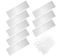 TOGEVAL 12pcs Pet Cage Urine Guard Panels 100 Cable Ties, Splash-Proof Plastic Liner 35.6X11.5Cm for Rabbit, Guinea Pig, and Small Animal Cage Protection