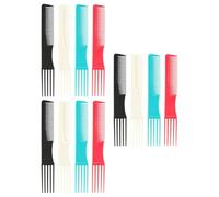 TOGEVAL 12Pcs Picking Comb Hairdressing Comb 19.3X2.7Cm Portable Won'T Hurt Scalp for Makeup Everyday Use