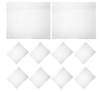 TOGEVAL 12pcs Plastic Pet Cage Urine Splash Guard Panels 21X26Cm 100 Cable Ties for Small Animal Cage Litter Control and Scatter Protection