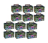 TOGEVAL 12pcs Retro Cassette Tape Candy Boxes Paper Cookie Packaging for Party Decorations and Holiday Treats Vintage Style Candy Packing Boxes for Sweets and Chocolates