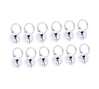 TOGEVAL 12pcs Silver Pet Bells Metal Pendant for Cat Dog Necklace Accessories with Ringing Sound and Quick Release Safety Buckle