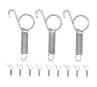 TOGEVAL 12Pcs Spring Door Hooks for Pet Cages Multi-function Compact Animal Cage Latch with Smooth Rounded Edges Suitable for Rabbits Birds Hamsters Pigeons and Outdoor Birdhouses