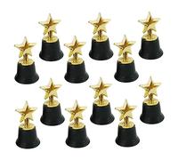 TOGEVAL 12Pcs Star Shaped Trophies Compact Sports Awards for Durable with Glossy Finish for Classroom Rewards Game Prizes and Party Favors