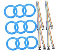 TOGEVAL 12Pcs Walking Safety Ropes with Handles Bright Color Anti-Lost Leash for Preschool Outdoor Activities Kindergarten Walking Transition Rope