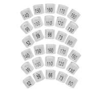 TOGEVAL 150pcs Transparent Plastic Garment Clips for Clothes Number Tags Lightweight Hanger Markers for Retail Home Organizing Clear Identifiers for Wire Plastic Hangers