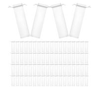TOGEVAL 150pcs White Organza Drawstring Fan Bags Breathable Sheer Mesh Pouches for Folding Hand Fans Jewelry Candy and Party Favors Lightweight Multipurpose Decorative Packaging for