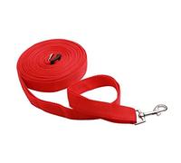 TOGEVAL 15m Long Nylon PET Training Leash 50ft Dog Obedience Lead for Cats and Dogs Sturdy Red Traction Rope for Outdoor Training and Walking