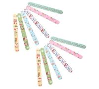 TOGEVAL 15Pcs Christmas Nail Files Manicure Tools Set EVA Grit Polishers Mixed Styles for Holiday Nail Art and DIY Care