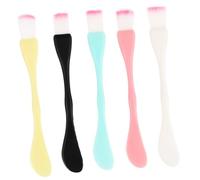 TOGEVAL 15pcs Double-head Mask Brush Practical DIY Face Mask Tool Plastic Brush Stir Stick Application Random Color