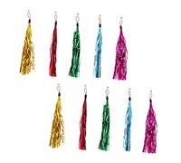 TOGEVAL 15pcs Kitten Plaything with Bell Replacement Tassel Toys for Cats Random Colors Engaging Interactive Cat Teaser for Joyful Play and Exercise